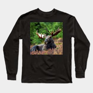 Moose Resting Long Sleeve T-Shirt